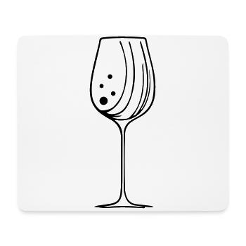 Wein Glas Sekt - Mousepad (Querformat) - Weiß - Vorne