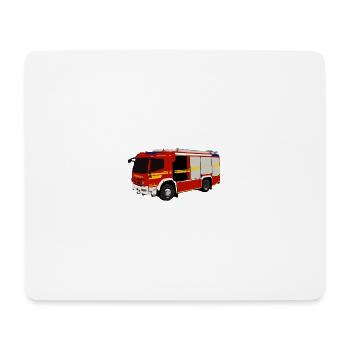 Feuerwehrauto Grafikstil - Mousepad (Querformat) - Weiß - Vorne