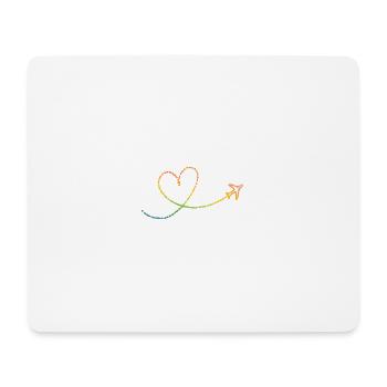 Liebe zum Reisen - Mousepad (Querformat) - Weiß - Vorne