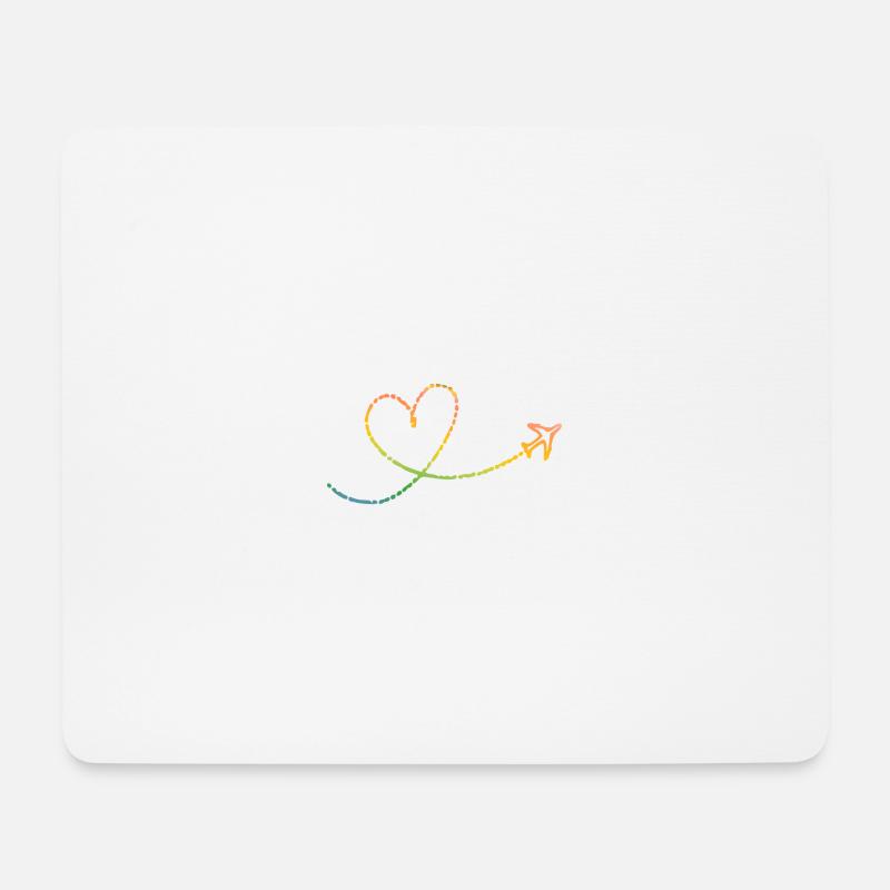 Liebe zum Reisen - Mousepad (Querformat) - Weiß