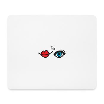 Ich küss dein Auge - Mousepad (Querformat) - Weiß - Vorne