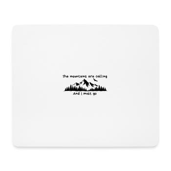 Les montagnes appellent, Berge, Vagabond - Tapis de souris (format paysage) - blanc - Devant