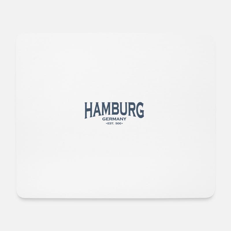 Hamburg - Mousepad (Querformat) - Weiß