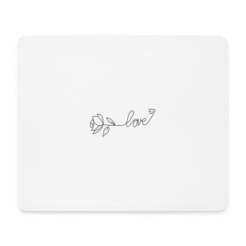 Amour - Tapis de souris (format paysage) - blanc - Devant