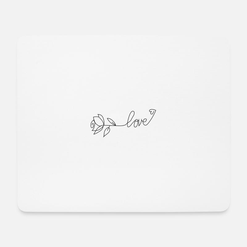 Love - Mousepad (Querformat) - Weiß
