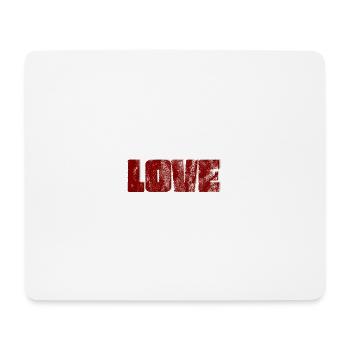 Distressed Love Typography Design - Mouse Pad (horizontal) - white - Front