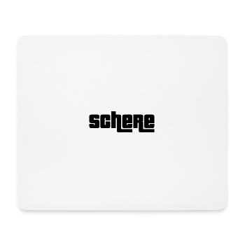 Schere schwarz - Mousepad (Querformat) - Weiß - Vorne