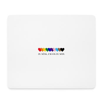 Zu süß um CIS zu sein Regenbogen Herzen - Mousepad (Querformat) - Weiß - Vorne