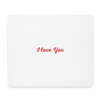 i love you rouge - Tapis de souris (format paysage) - blanc - Devant