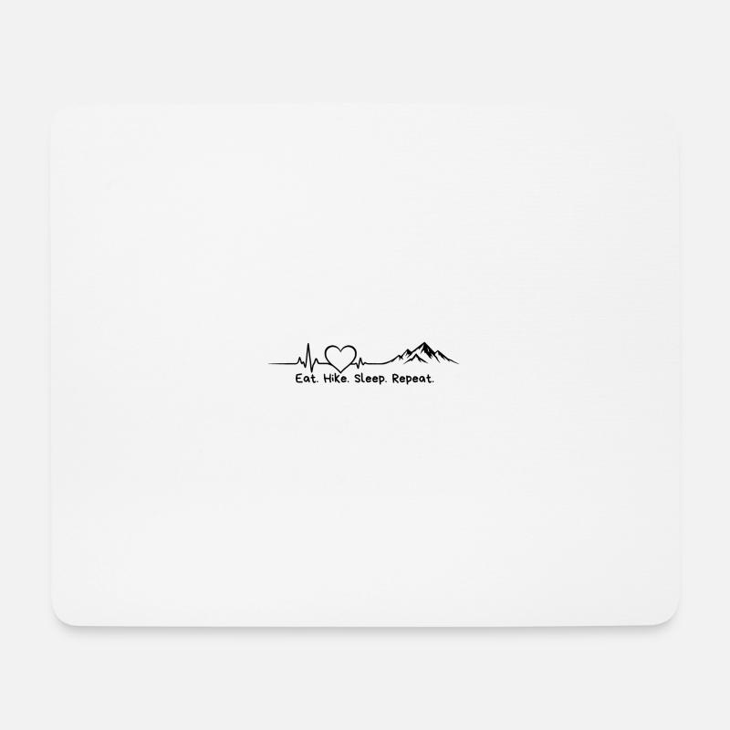 Mountains hike heart mountains. - Mouse Pad (horizontal) - white