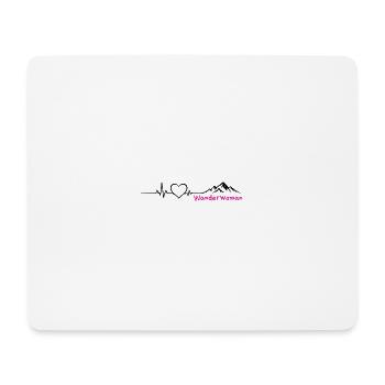 Cœur de randonnée des montagnes Wanderwoman - Tapis de souris (format paysage) - blanc - Devant