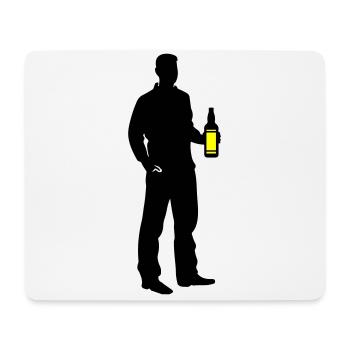 Drinker Silhouette Icon - Mouse Pad (horizontal) - white - Front