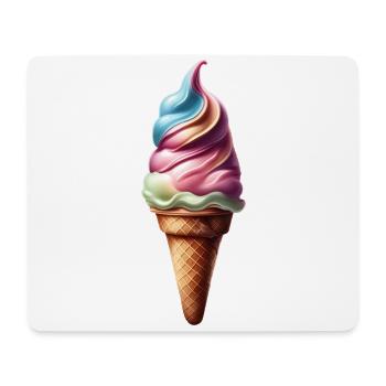 Leckere bunte Eiswaffel - Mousepad (Querformat) - Weiß - Vorne