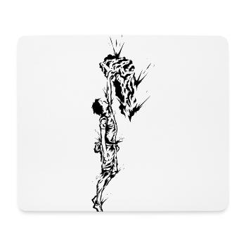 Escalade de bloc - Tapis de souris (format paysage) - blanc - Devant