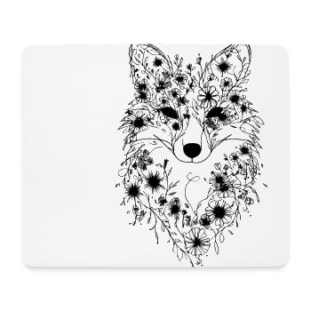 Blumenfuchs - Mousepad (Querformat) - Weiß - Vorne