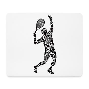 Tennis Coach Symbols Tennis Player Boys Tennis - Mouse Pad (horizontal) - white - Front