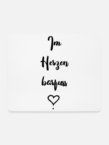Im Herzen barfuss - Mousepad (Querformat) - Weiß