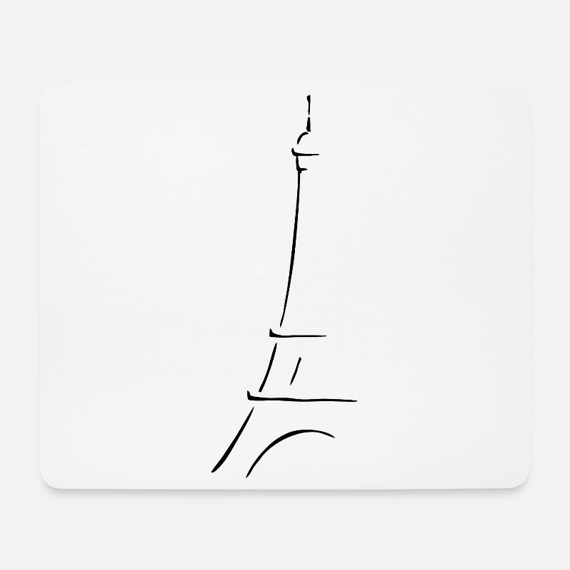 Eiffelturm Paris - Mousepad (Querformat) - Weiß