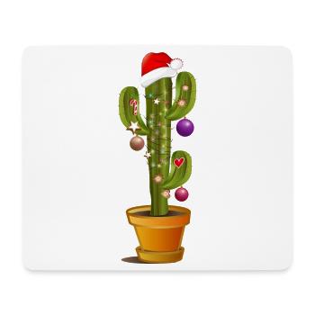 Cactus décorés de Noël pour Noël - Tapis de souris (format paysage) - blanc - Devant