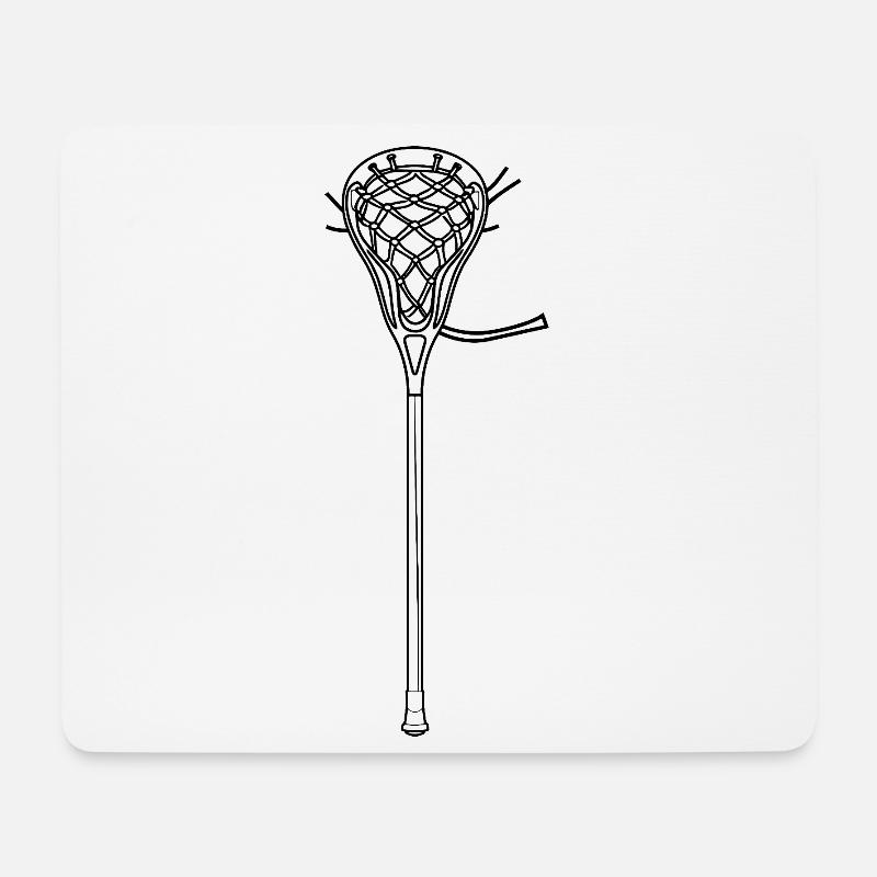 Lacrosse Schläger - Mousepad (Querformat) - Weiß