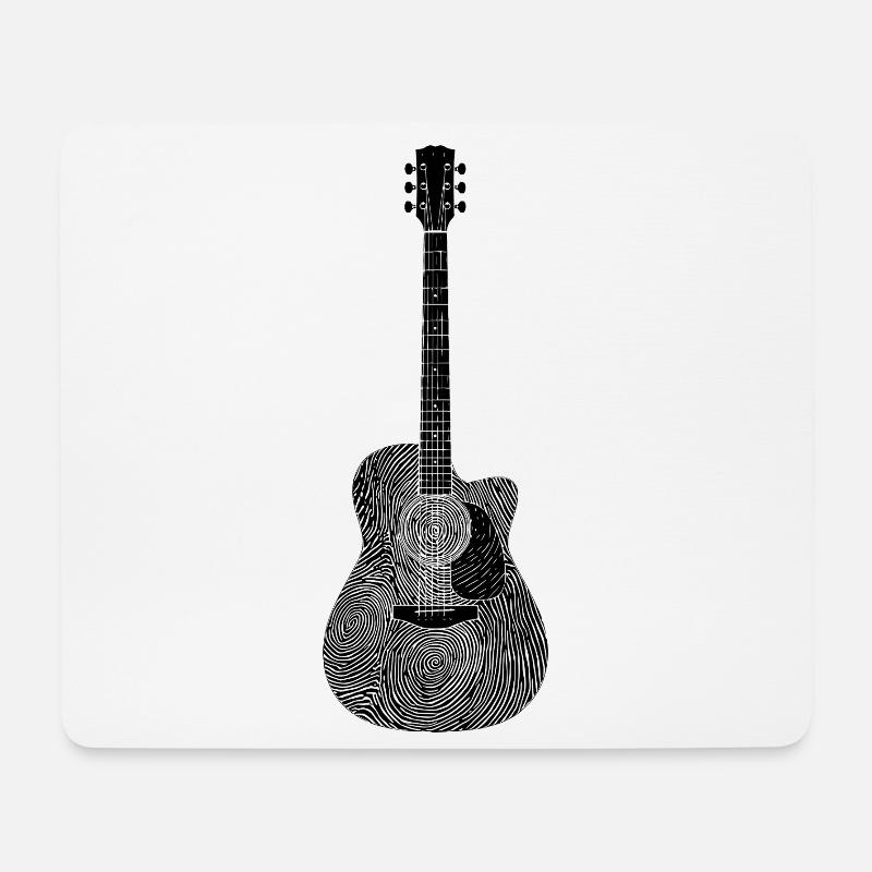 Stolzer Gitarrist Musiker Gitarre - Mousepad (Querformat) - Weiß
