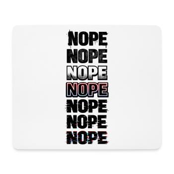 Nein, Neon-Glitch-Textstack - Mousepad (Querformat) - Weiß - Vorne