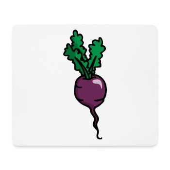 Radieschen Rote Beete Radish beetroot betterave - Mousepad (Querformat) - Weiß - Vorne
