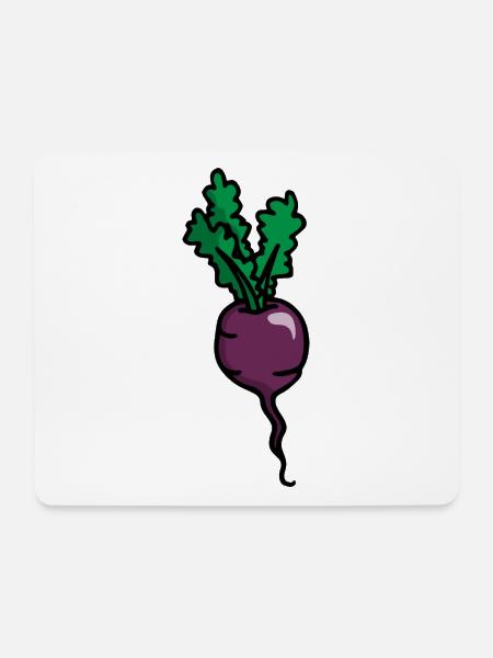 Radieschen Rote Beete Radish beetroot betterave - Mousepad (Querformat) - Weiß