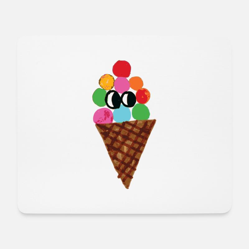 Bunte Eistüte Pop Art - Mouse Pad (horizontal) - white