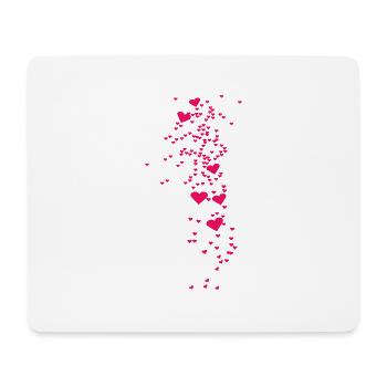 cœurs,illustration de cœur,rose - Tapis de souris (format paysage) - blanc - Devant