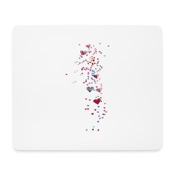 herzen,herz illustration,bunt,konfetti - Mousepad (Querformat) - Weiß - Vorne