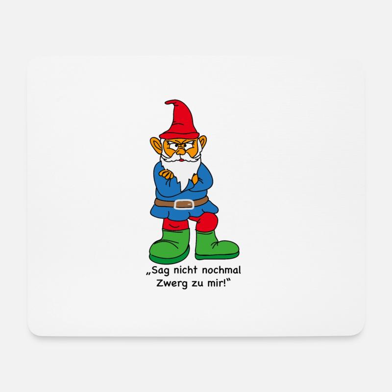 Wütender Zwerg - Mousepad (Querformat) - Weiß