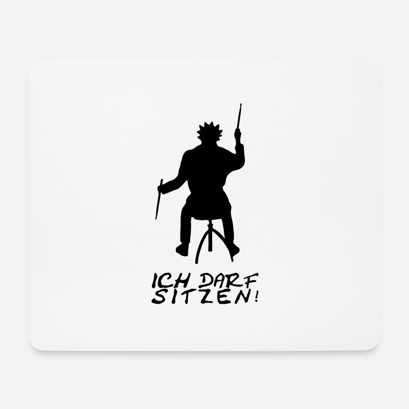 ICH DARF SITZEN - Mousepad (Querformat) - Weiß