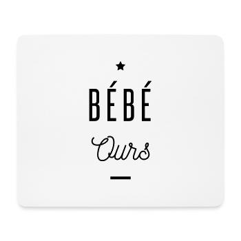 bébé ours - Tapis de souris (format paysage) - blanc - Devant