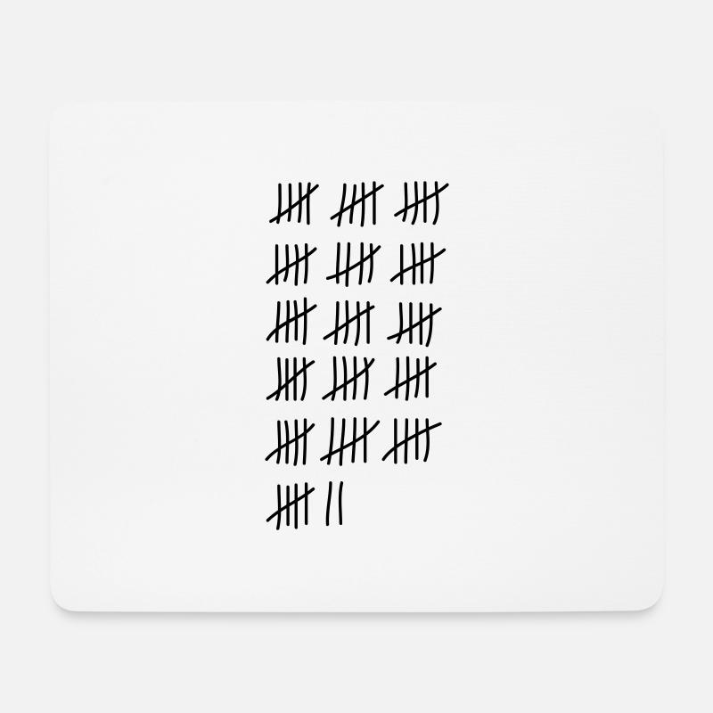 tage_zaehlen_82 - Mousepad (Querformat) - Weiß