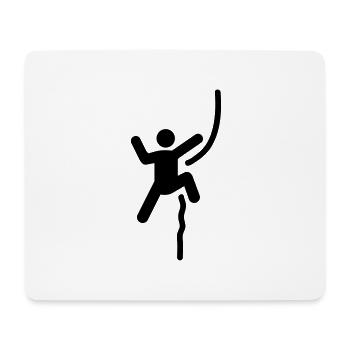 Bergsteiger klettern - Mousepad (Querformat) - Weiß - Vorne