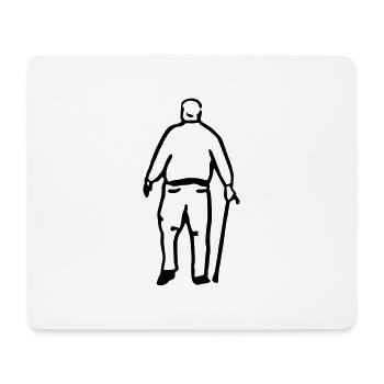 père - Tapis de souris (format paysage) - blanc - Devant