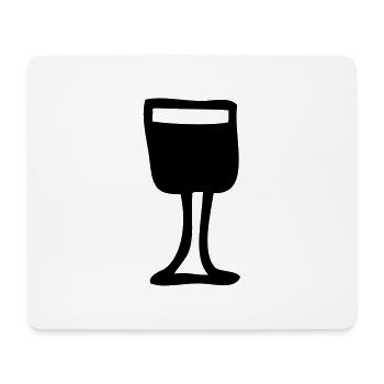 glas voll - Mousepad (Querformat) - Weiß - Vorne