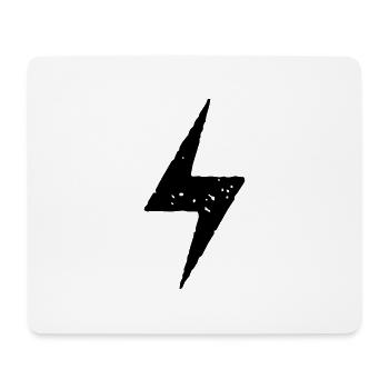 Blitz Strom Symbol - Mousepad (Querformat) - Weiß - Vorne