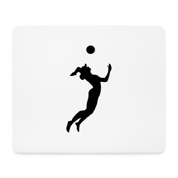 beach-volley, Volley-ball - Tapis de souris (format paysage) - blanc - Devant