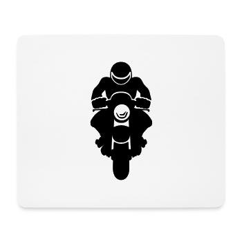 Motorradfahrer - Mousepad (Querformat) - Weiß - Vorne