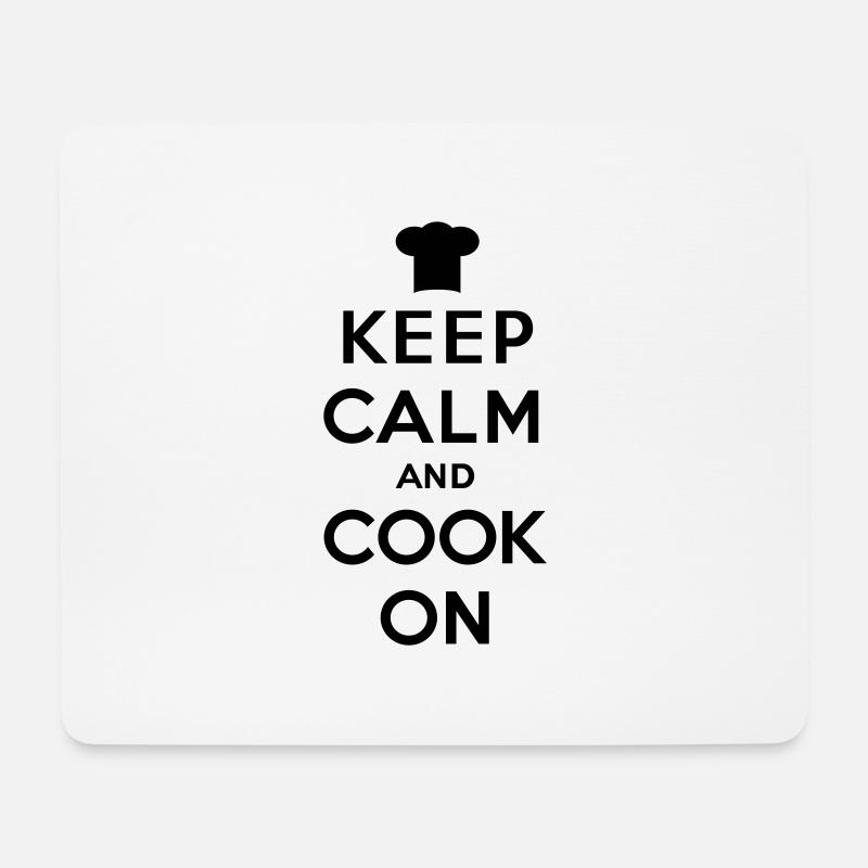 Keep calm and cook on - Mouse Pad (horizontal) - white