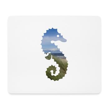 Hippocampe mer baltique - Tapis de souris (format paysage) - blanc - Devant