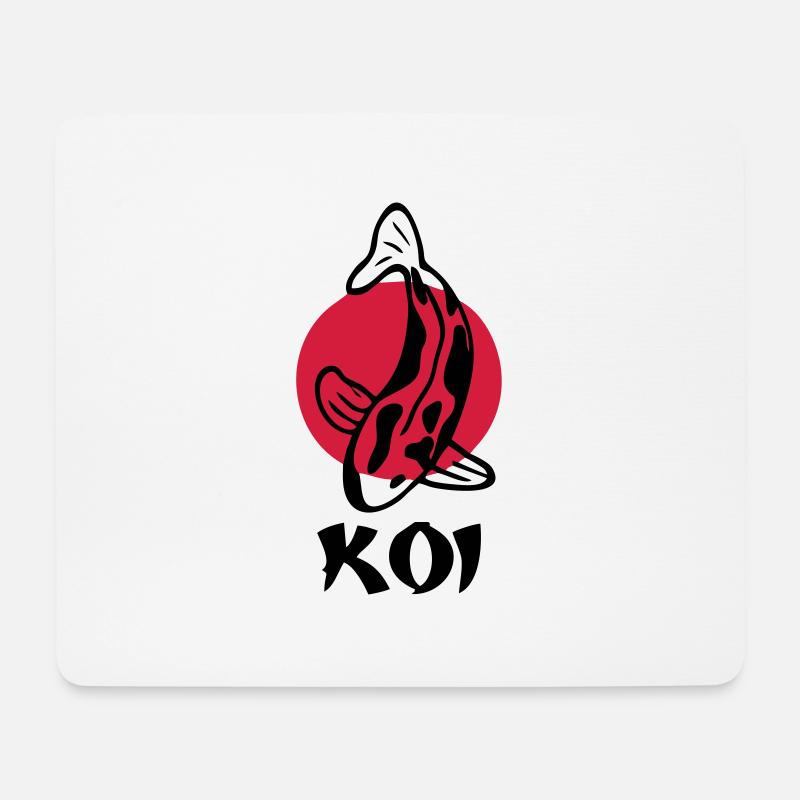 Koi - Mousepad (Querformat) - Weiß