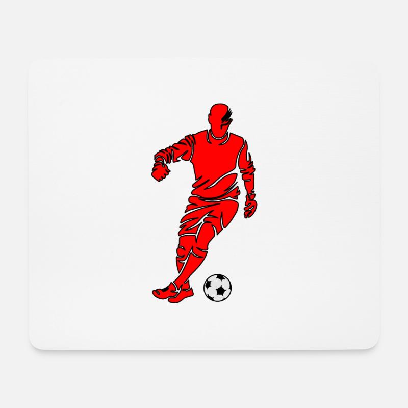 Soccer - Mousepad (Querformat) - Weiß
