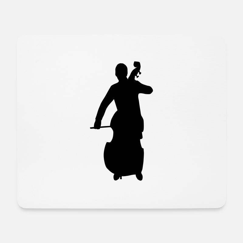 kontrabass - Mousepad (Querformat) - Weiß