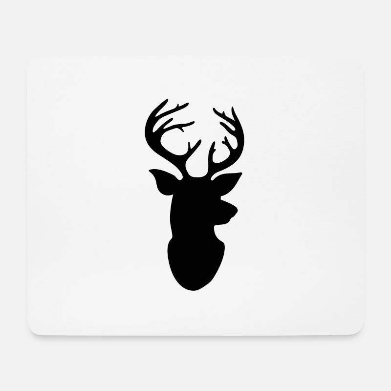 Oh Deer - Mousepad (Querformat) - Weiß