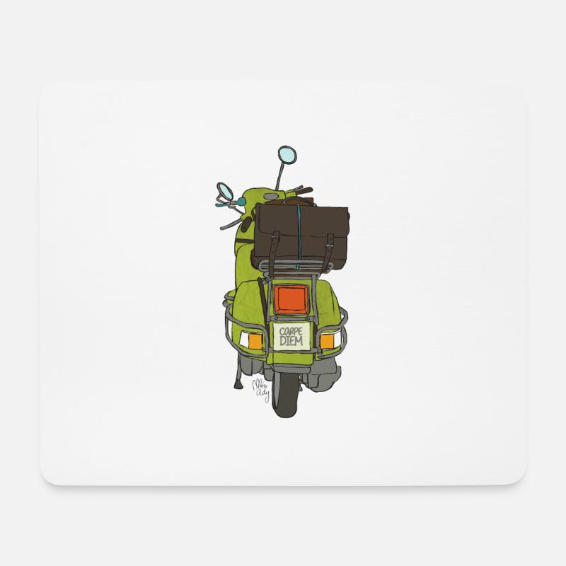 2 Räder - Mousepad (Querformat) - Weiß