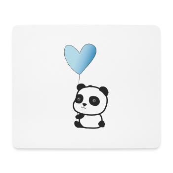 Panda hellblau - Mousepad (Querformat) - Weiß - Vorne