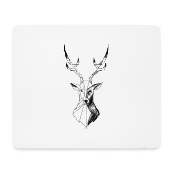 Rentier Elch Hirsch Geweih Christmas Xmax Tattoo - Mousepad (Querformat) - Weiß - Vorne
